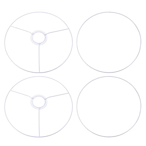 sourcing map 2 Set Lampenschirm Ring 250mm Durchm. Halter Rahmen für Lampenfassung Eisen von sourcing map