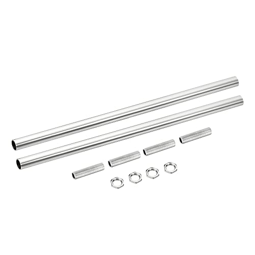 sourcing map 2 Set Verlängerungsstangensatz M10 11,8" Überwurfmutter mit Gewinderohr Silber sourcing map 2 Set Verlängerungsstangensatz M10 11,8" Überwurfmutter mit Gewinderohr Silber von sourcing map