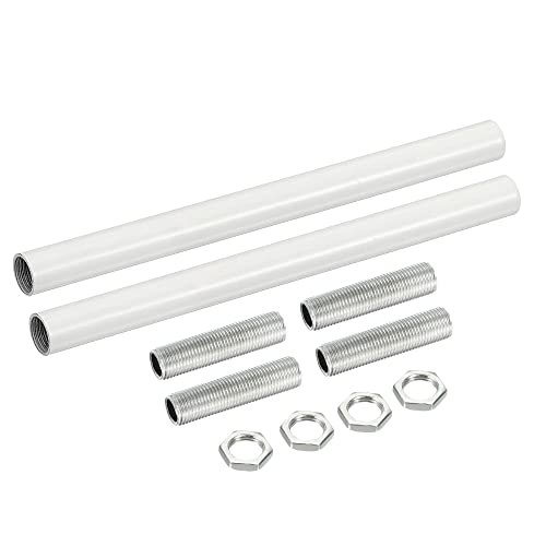 sourcing map 2 Set Verlängerungsstangensatz M10 5,91" Überwurfmutter mit Gewinderohr Weiß sourcing map 2 Set Verlängerungsstangensatz M10 5,91" Überwurfmutter mit Gewinderohr Weiß von sourcing map