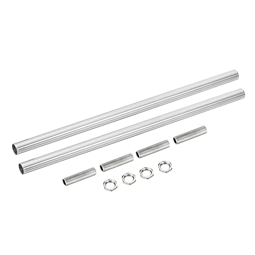 sourcing map 2 Set Verlängerungsstangensatz M10 9,8" Überwurfmutter mit Gewinderohr Silber sourcing map 2 Set Verlängerungsstangensatz M10 9,8" Überwurfmutter mit Gewinderohr Silber von sourcing map