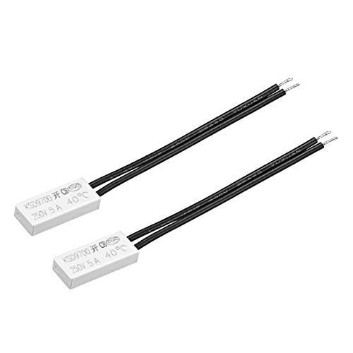 sourcing map 2 Stk. KSD9700 Thermostat 40℃ Normalerweise offener Temperaturschalter N.O 5A Thermoschalter Bimetall Temperaturregler von sourcing map