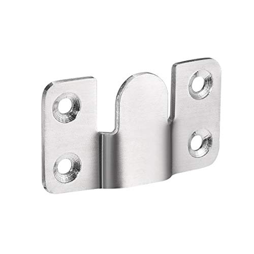 sourcing map 2 Stk. Spülen Basis Halterung 53x30mm Edelstahl Clip Haken für Rahmen Aufhänger von sourcing map
