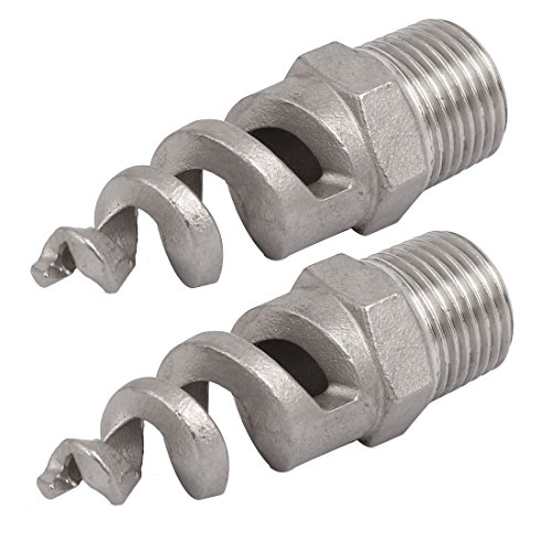 sourcing map 2 Stück 1/2BSP Außengewinde Edelstahl Spiral Voll Kegel Sprühdüse Spritzdüse de sourcing map 2 Stück 1/2BSP Außengewinde Edelstahl Spiral Voll Kegel Sprühdüse Spritzdüse de von sourcing map