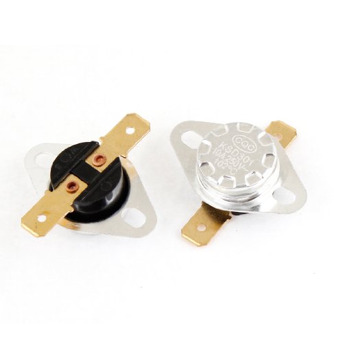 sourcing map 2 Stück 102C 215,6F NC Normal geschlossen Thermostat Temperatur Thermoschalter KSD301 von sourcing map