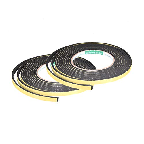 sourcing map 2 Stück Dichtungsschaumband 8mm breit 3mm dick 4m/13ft lang selbstklebender Dichtungsstreifen für Fenstertürisolierung von sourcing map