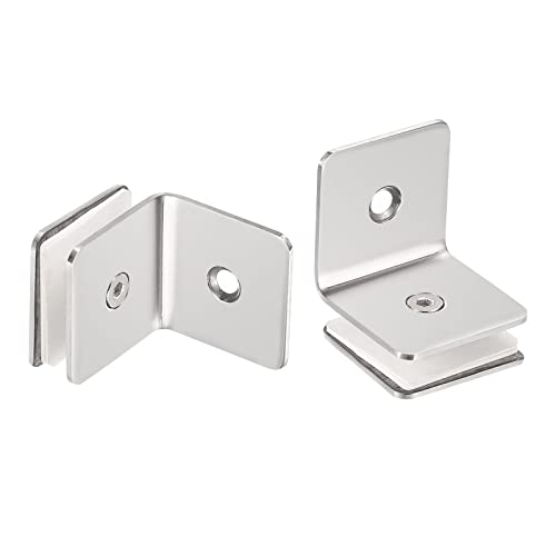 sourcing map 2 Stück Edelstahl 90 Grad Glasklemme für 8-12mm Dicke 90 Grad Einseitig Quadratisch Rahmenlose Glas Ecke Klemme Clip für Duschtür Helle Silber sourcing map 2 Stück Edelstahl 90 Grad Glasklemme für 8-12mm Dicke 90 Grad Einseitig Quadratisch Rahmenlose Glas Ecke Klemme Clip für Duschtür Helle Silber von sourcing map