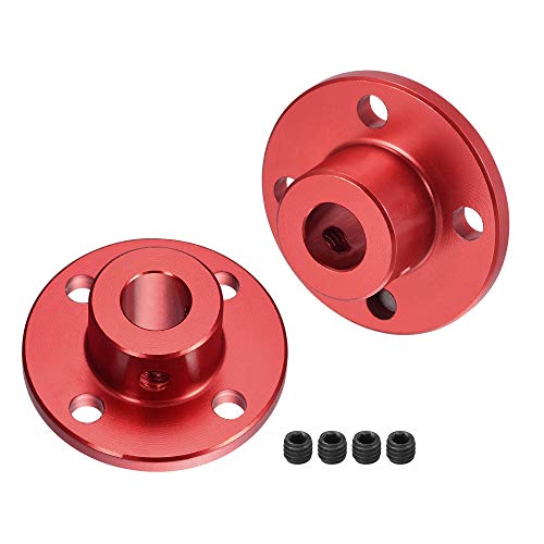 sourcing map 2 Stück Flanschkupplung Motorführung Wellenkupplung Motorstecker 8mm Innendurchm. H13xD10 Starre für DIY Teile Rot von sourcing map