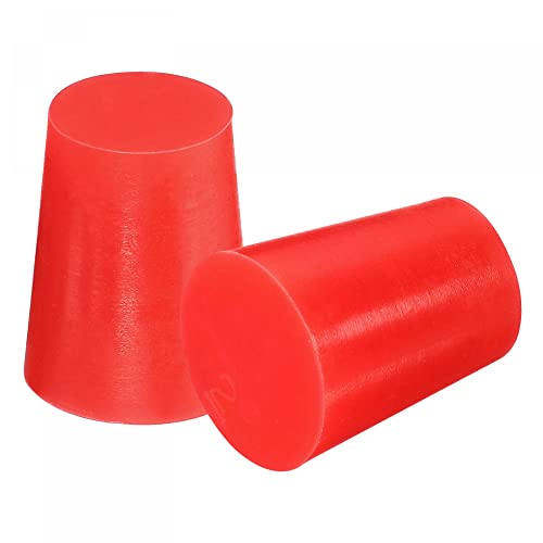 sourcing map 2 Stück Gummistopfen Konisch aus Silikonkautschuk für Elektronik Verwendet, Automobile, Labore rot 16 mm bis 22 mm von sourcing map