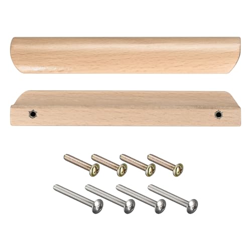 sourcing map 2 Stück Holzgriffe 160mm/6.3 Zoll Lochabstand für Küchenmöbel Schublade Kleiderschrank Schrank von sourcing map