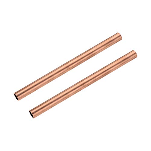 sourcing map 2Stk Kupfer Runde Röhre Gerade Rohrschlauch 200mm Länge 1mm Wandstärke mit 3Stk Duktilität 14mm OD von sourcing map