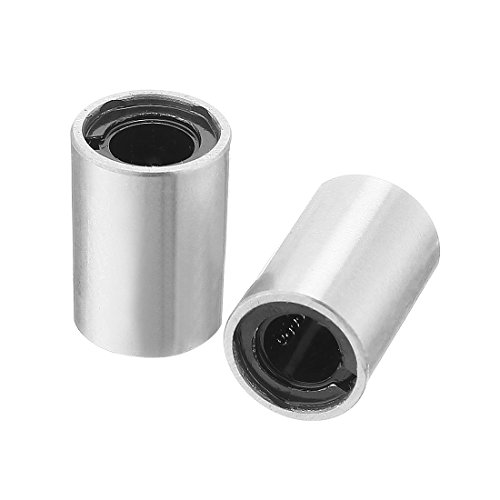 sourcing map 2 Stück Linearkugellager LM4UU 4 mm Bohrung 8 mm Außendurchm. 12 mm Lang für CNC Maschine 3D Drucker von uxcell
