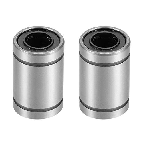 sourcing map 2 Stück Linearkugellager LM8UU 8 mm Bohrung 15 mm Außendurchm. 24 mm Lang für CNC Maschine 3D Drucker von sourcing map