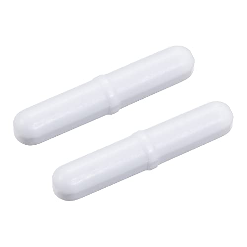 sourcing map 2 Stück Magnetrührer Mixer Rührstab 45mm (1,77") Ringform PTFE Beschichtung Magnet Weiß für Labor von sourcing map