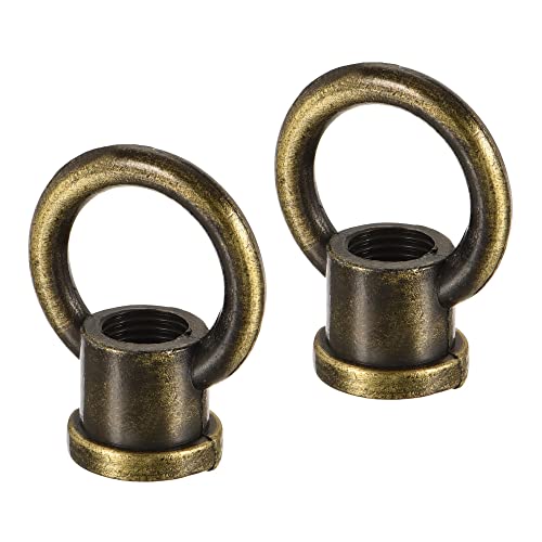 sourcing map 2 Stück Ösenmutter 15kg max. Belastung 29x35mm M10 Gewinde Ringform Weibliche Schlaufe für Hängelampe Kronleuchter Bronze von sourcing map
