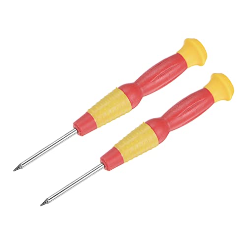 sourcing map 2 Stück Präzision Torx Schraubendreher T2 Stern Kopf für Uhren Brille Elektronik Reparatur von sourcing map
