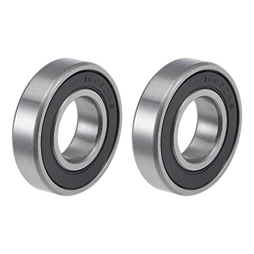 sourcing map 2 Stück 16002-2RS Kugellager Rillenkugellager Doppelt Abgedichteter Chromstahl Z2 Lager 15mm X 32mm X 8mm von sourcing map