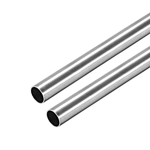 sourcing map 2 Stück 304 Edelstahl Rohr 9mm Außendurchmesser, Nahtlose Gerade Rundrohr 0.4mm Wandstärke, Runde Edelstahlrohr 250mm Länge, Industrie Präzision Metallrohr für Geländer Handläufe von sourcing map
