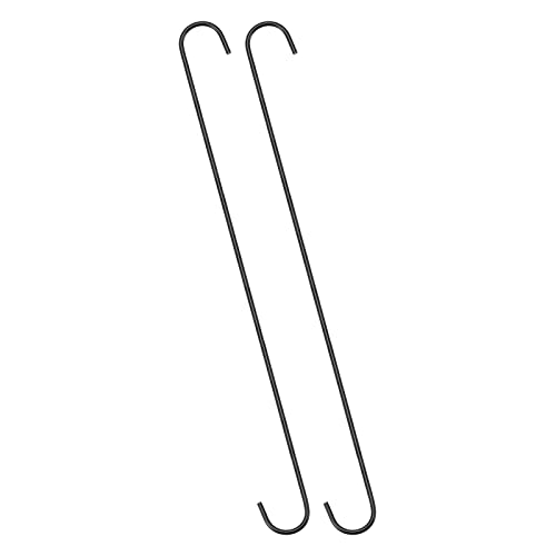 sourcing map 2 Stück S Haken Groß 20 Zoll/500mm Haken zum Einhängen, geeignet für Innen und Außenbereich Küche, Wohnzimmer, Bad, Garten, Garderobe Schwarz von sourcing map
