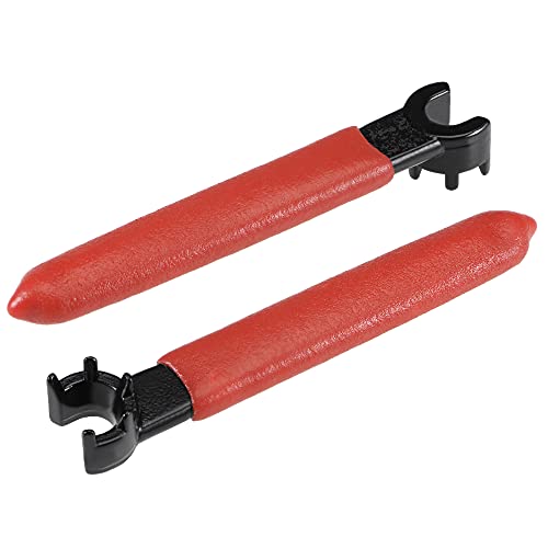 sourcing map 2 Stück Spannzangen Spannzangenschlüssel für ER8M Spannmutter CNC Fräsdrehmaschine Spannfutter Halter Werkzeug mit Rot Rutschfestem Griff von sourcing map