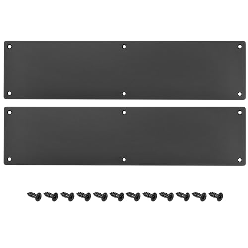 sourcing map 2 Stück Türschutzplatte, 4 x 16 Zoll Aluminium Türschutzplatte für Außen- oder Hintertür, Verhindert das Eintreten der Tür, Schwarz sourcing map 2 Stück Türschutzplatte, 4 x 16 Zoll Aluminium Türschutzplatte für Außen- oder Hintertür, Verhindert das Eintreten der Tür, Schwarz von sourcing map