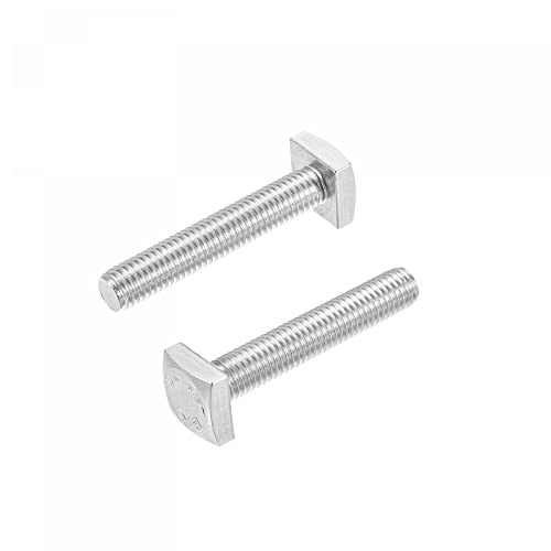 sourcing map 2 Stück Vierkantschraube M6x35mm Klasse C Vierkant Maschinenschraube mit Vollgewinde aus 304 Edelstahl von sourcing map