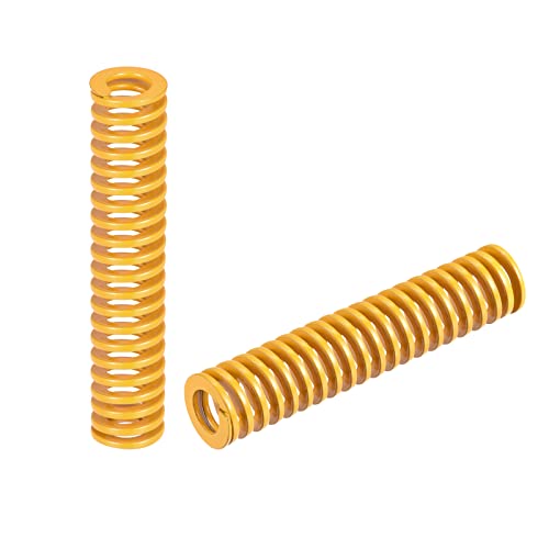 sourcing map 2 Stück 3D-Druckfedern 12mm AD 60mm lang Gelber Druckfeder 3D-Drucker Zubehör Feder Federn Zugfeder Zugfedern Spiralfeder Spiralfedern Lichtlast Kompression Moulde Springs von sourcing map