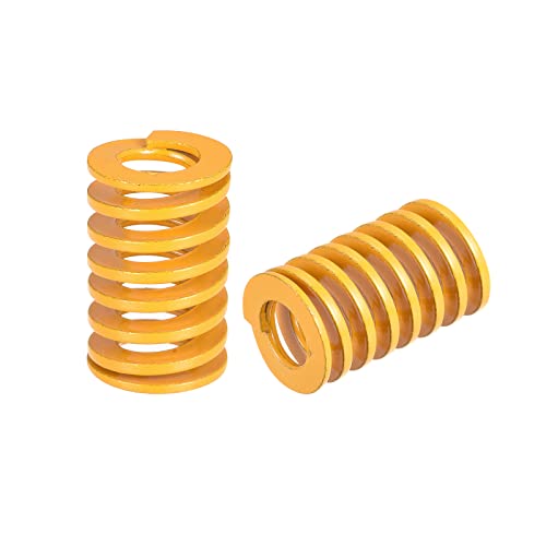 sourcing map 2 Stück 3D-Druckfedern 14mm AD 25mm lang Gelber Druckfeder 3D-Drucker Zubehör Feder Federn Zugfeder Zugfedern Spiralfeder Spiralfedern Lichtlast Kompression Moulde Springs von sourcing map