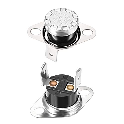 sourcing map 2 Stücke Temperaturschalter Thermostat Normalerweise offen 55°C 10A N.O de von sourcing map