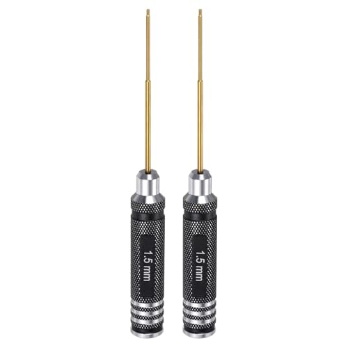 sourcing map 2 x RC-Sechskant-Schraubendreher, 1,5 mm, Sechskant-Schraubendreher, Reparaturwerkzeug für RC-Modelle, Auto, Hubschrauber, Boot von sourcing map