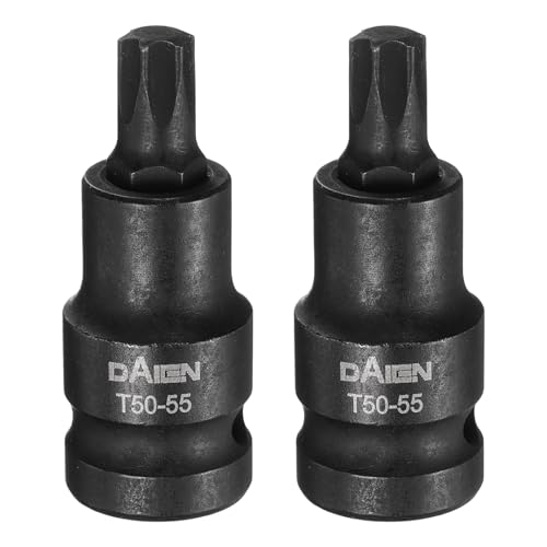 sourcing map 2 x T50 Torx-Bit-Stecknuss, 55 mm Länge, 1,27 cm Vierkantantrieb, Stern, 6-Punkt-Verlängerung, Schlagbohrer-Set, S2-Stahl, Steckschlüssel-Bits, Schwarz sourcing map 2 x T50 Torx-Bit-Stecknuss, 55 mm Länge, 1,27 cm Vierkantantrieb, Stern, 6-Punkt-Verlängerung, Schlagbohrer-Set, S2-Stahl, Steckschlüssel-Bits, Schwarz von sourcing map