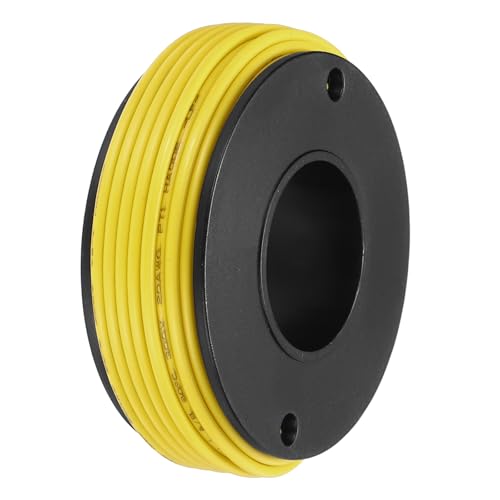 sourcing map 20 AWG PVC-Anschlusskabel, 10 m, Gelb, elektrische UL1007-Spule, verzinnter Kupferdraht für interne Verbindung, Marine von sourcing map