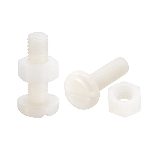 sourcing map 20 Paare Nylon Schraube Mutter Satz für Maschinen Elektronik M6x20mm Flachkopfschrauben mit Schlitz & M6 Sechskantmuttern weiß sourcing map 20 Paare Nylon Schraube Mutter Satz für Maschinen Elektronik M6x20mm Flachkopfschrauben mit Schlitz & M6 Sechskantmuttern weiß von sourcing map