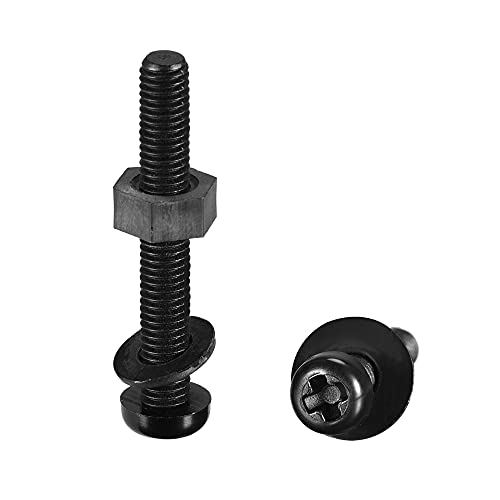 sourcing map 20 Satz Nylon Schraubenmuttern Unterlegscheiben Sortiment Kit M5x35mm Rundkopf Maschinenschraube Schraubenmuttern Unterlegscheiben Schwarz sourcing map 20 Satz Nylon Schraubenmuttern Unterlegscheiben Sortiment Kit M5x35mm Rundkopf Maschinenschraube Schraubenmuttern Unterlegscheiben Schwarz von sourcing map