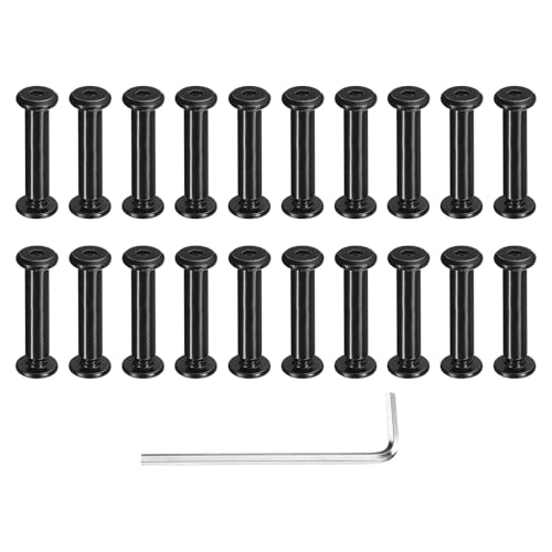 sourcing map 20 Sets Binding Post Screw, M4 x 9.5mm Bolts Female 5x22.5mm Hex Drive Socket Cap Screw Rivets Chicago Screws Furniture Bolts Stainless Steel with Wrench for Furniture Repair, Black sourcing map 20 Sets Binding Post Screw, M4 x 9.5mm Bolts Female 5x22.5mm Hex Drive Socket Cap Screw Rivets Chicago Screws Furniture Bolts Stainless Steel with Wrench for Furniture Repair, Black von sourcing map