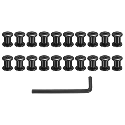 sourcing map 20 Sets Binding Post Screw, M6x8.5mm Bolts Female 8x11mm Hex Drive Socket Cap Screw Rivets Chicago Screws Furniture Bolts Stainless Steel with Wrench for Furniture Repair, Black sourcing map 20 Sets Binding Post Screw, M6x8.5mm Bolts Female 8x11mm Hex Drive Socket Cap Screw Rivets Chicago Screws Furniture Bolts Stainless Steel with Wrench for Furniture Repair, Black von sourcing map