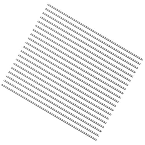 sourcing map 20Stk. Rund Stahlstange 1.5mm HSS Drehmaschine Stangenmaterial Werkzeug 100mm Lang für Wellen Zahnrad Bohrmaschine Drehende Miniaturachse Zylinderstift DIY Bastelwerkzeug von sourcing map