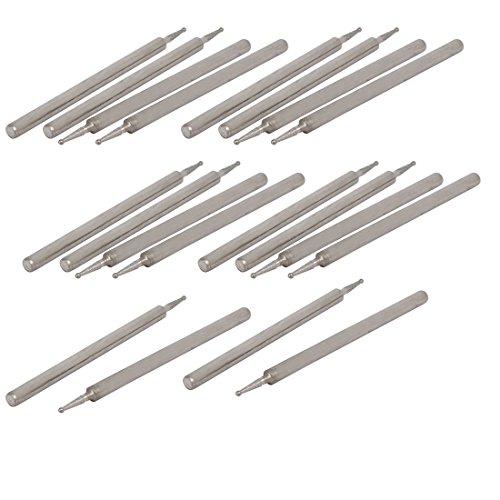 sourcing map 20 Stück 2.35mm Schaft 0,8mm D. Kopf Kugel Schleifen montiert Bit DE de von uxcell