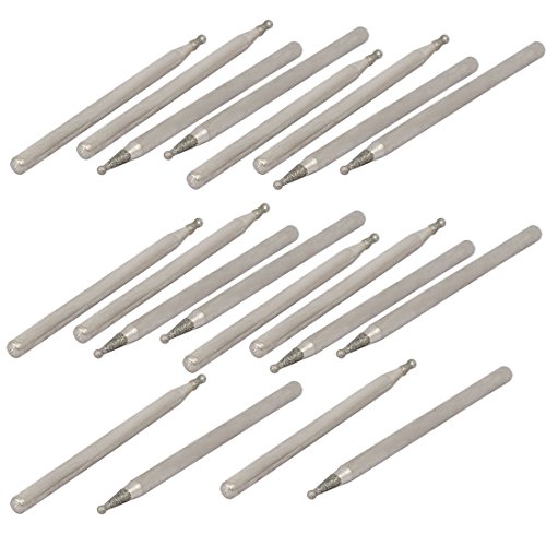 sourcing map 20 Stück 2.35mm Schaft 1,2 mm D. Kopf Kugel Schleifen montiert Punkte Bit DE de von uxcell