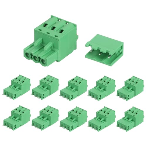 sourcing map 20 Stück 3-polige 5,08 mm/0,2 Zoll Pitch PCB Mount Schraubklemmenblockverbinder gerade kein Löten 2EDGKD Stecker und Buchse Stecker für 28–10 AWG sourcing map 20 Stück 3-polige 5,08 mm/0,2 Zoll Pitch PCB Mount Schraubklemmenblockverbinder gerade kein Löten 2EDGKD Stecker und Buchse Stecker für 28–10 AWG von sourcing map