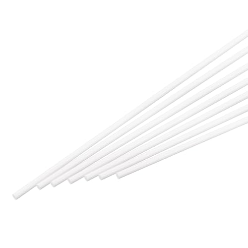 sourcing map 20 Stück ABS Kunststoffstange Rund Solide Stange 4mm x 250mm für DIY Modellmaterial Architektonischer Modellbau DIY Sandtisch von sourcing map