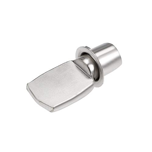 sourcing map 20 Stück Bodenträger Regal Stützstifte Vernickelte flache Löffelform 7x25mm mit Befestigungsmutter von sourcing map
