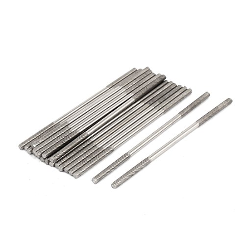 sourcing map 20 Stück Doppelend Gewindestift Schraube M3x80mm aus 304 Edelstahl von sourcing map