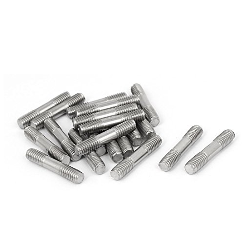 sourcing map 20 Stück Doppelend Gewindestift Schraube M6x30mm aus 304 Edelstahl sourcing map 20 Stück Doppelend Gewindestift Schraube M6x30mm aus 304 Edelstahl von uxcell