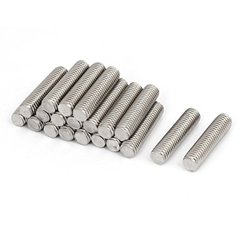 sourcing map 20 Stück Gewindestangen M10x40mm Edelstahl 304 Gewindestift Metrischem Vollgewinde Bar Gewindestäbe für Befestigung CNC-Werkzeugmaschinen 3D-Drucker Industrie Geräte von sourcing map