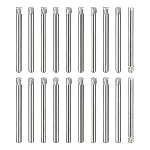 sourcing map 20 Stück Rändelkopf Flach Abgeschrägtes Ende Dübelstift 2.5x30mm 304 Edelstahl Holz Etagenbett Regale Stützregale Elemente Befestigung von sourcing map