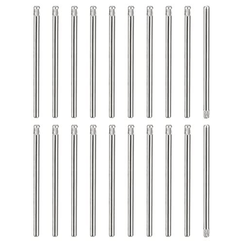 sourcing map 20 Stück Rändelkopf Flach Abgeschrägtes Ende Dübelstift 2x50mm 304 Edelstahl Holz Etagenbett Regale Stützregale Elemente Befestigung von sourcing map