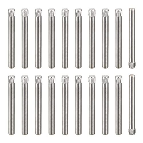 sourcing map 20 Stück Rändelkopf Flach Abgeschrägtes Ende Dübelstift 3x30mm 304 Edelstahl Holz Etagenbett Regale Stützregale Elemente Befestigung von sourcing map