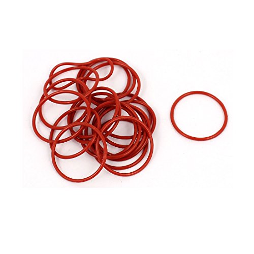 sourcing map 20 Stück Rot 18mm x 1mm Gummi Nitrilkautschuk O Ring NBR Dichtung Dichtungsringe de von uxcell