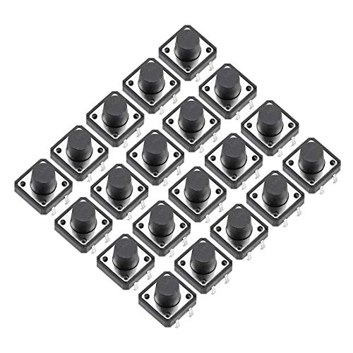sourcing map 20 Stücke 12x12x8mm Platte Mini/Mikro/Klein PCB Druckknopf Schalter DIP DE de von sourcing map