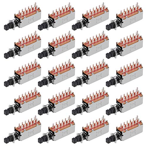 sourcing map 20 Stücke Selbstsichernd Druckschalter 4PDT 12 Stifte 1 Position Metall Schwarz sourcing map 20 Stücke Selbstsichernd Druckschalter 4PDT 12 Stifte 1 Position Metall Schwarz von sourcing map